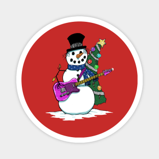 Snowmman Rock Magnet